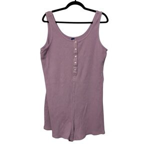 Old Navy Waffle Knit Henley Romper – Size XL